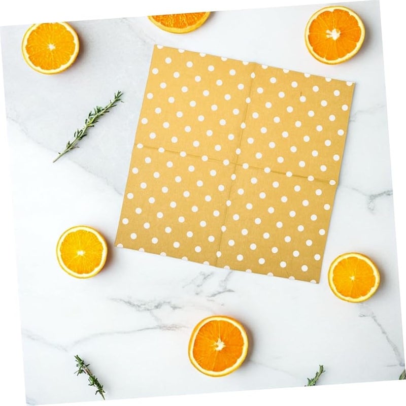 Beaupretty 16 حزمة مناديل ورقية تستخدم لمرة واحدة مطبوعة بأنماط أنيقة من النقاط لحفلات الزفاف وأعياد الميلاد والعشاء - Image 4